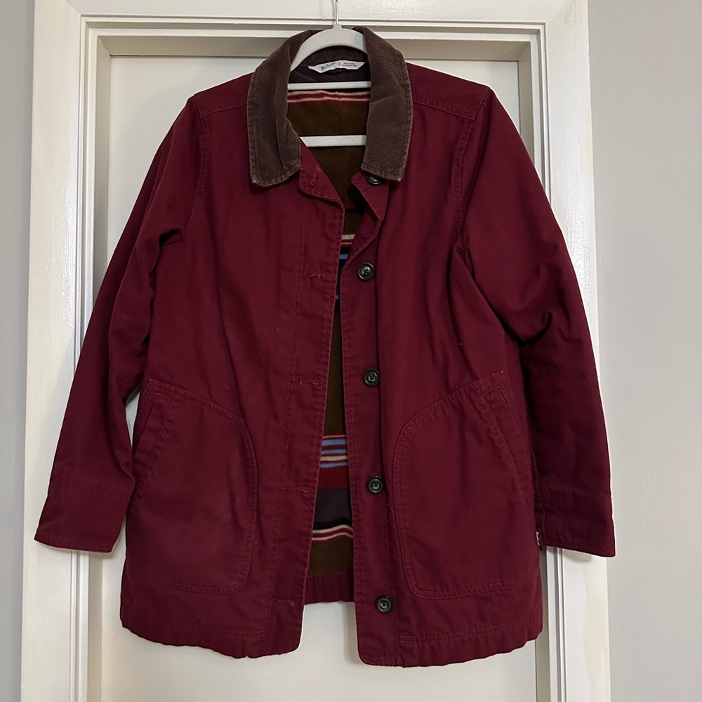 Woolrich Women’s Darrington Barn Coat Chore Jacket with Corduroy Collar